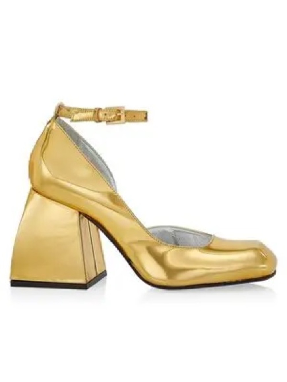 Nodaleto Bulla Pia Gold Speccio Block Heel Shoes 90mm heel